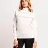 Maglia con disegno di strass