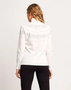 Maglia con disegno di strass