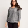 Maglia con fantasia strass