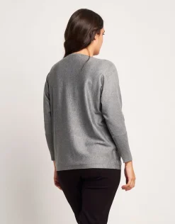 Maglia con fantasia strass