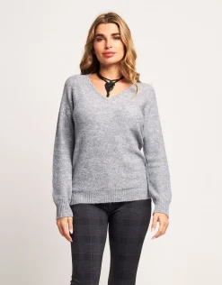 Maglia con filato paillettes