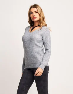 Maglia con filato paillettes