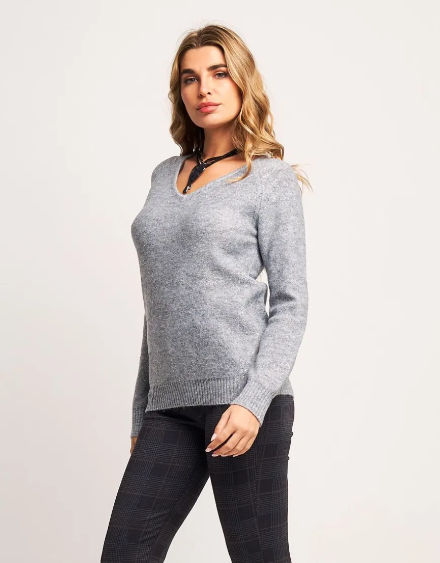 Maglia con filato paillettes