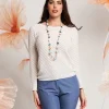 Maglia con lavorazione a squame