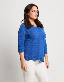 Maglia con lavorazione a onde