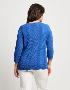 Maglia con lavorazione a onde