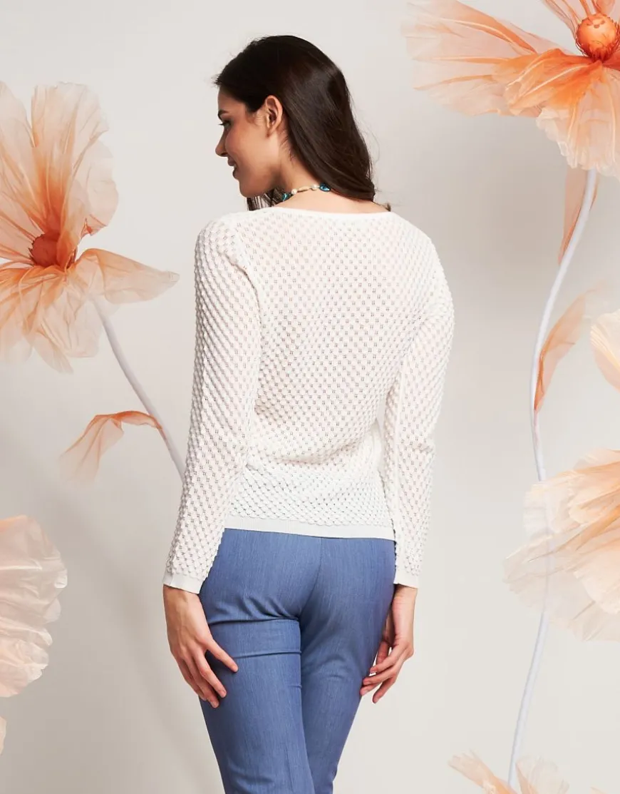 Maglia con lavorazione a squame