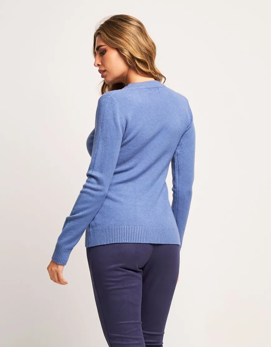 Maglia con pietre sullo scollo