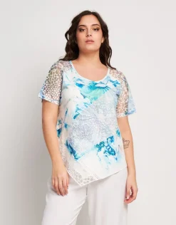 Maglia con punta e trasparenza