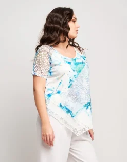 Maglia con punta e trasparenza