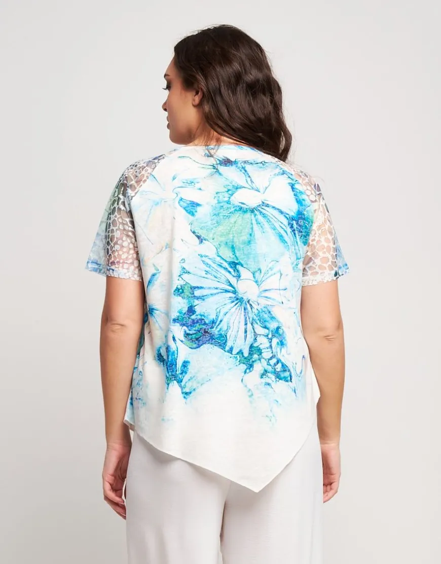 Maglia con punta e trasparenza