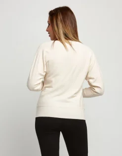 Maglia con ramage di paillettes