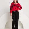 Maglia con ricamo di paillettes