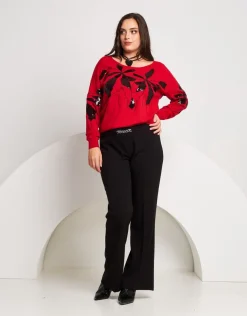 Maglia con ricamo di paillettes