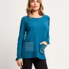 Maglia con strass animalier