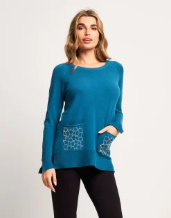 Maglia con strass animalier