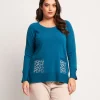 Maglia con strass animalier