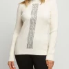 Maglia con strass animalier