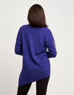 Maglia con strass sulle maniche