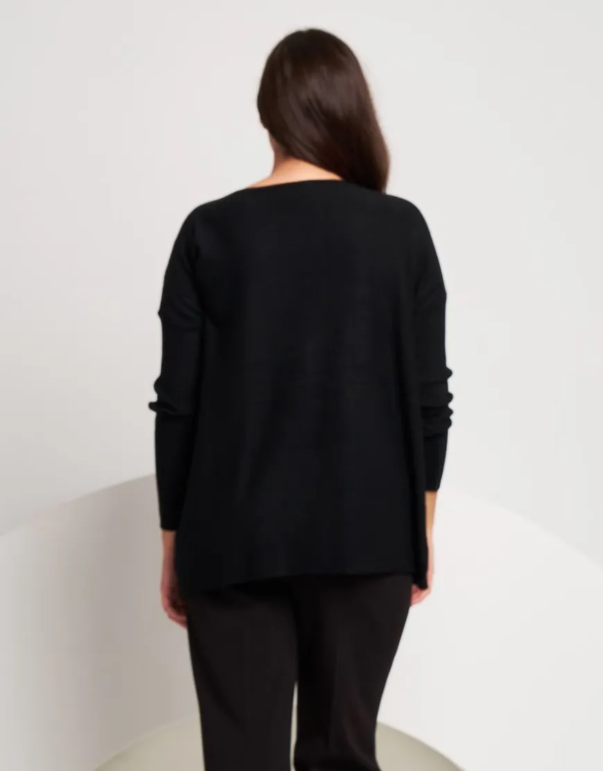 Maglia con zig-zag di strass