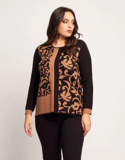 Maglia in jacquard a fiori