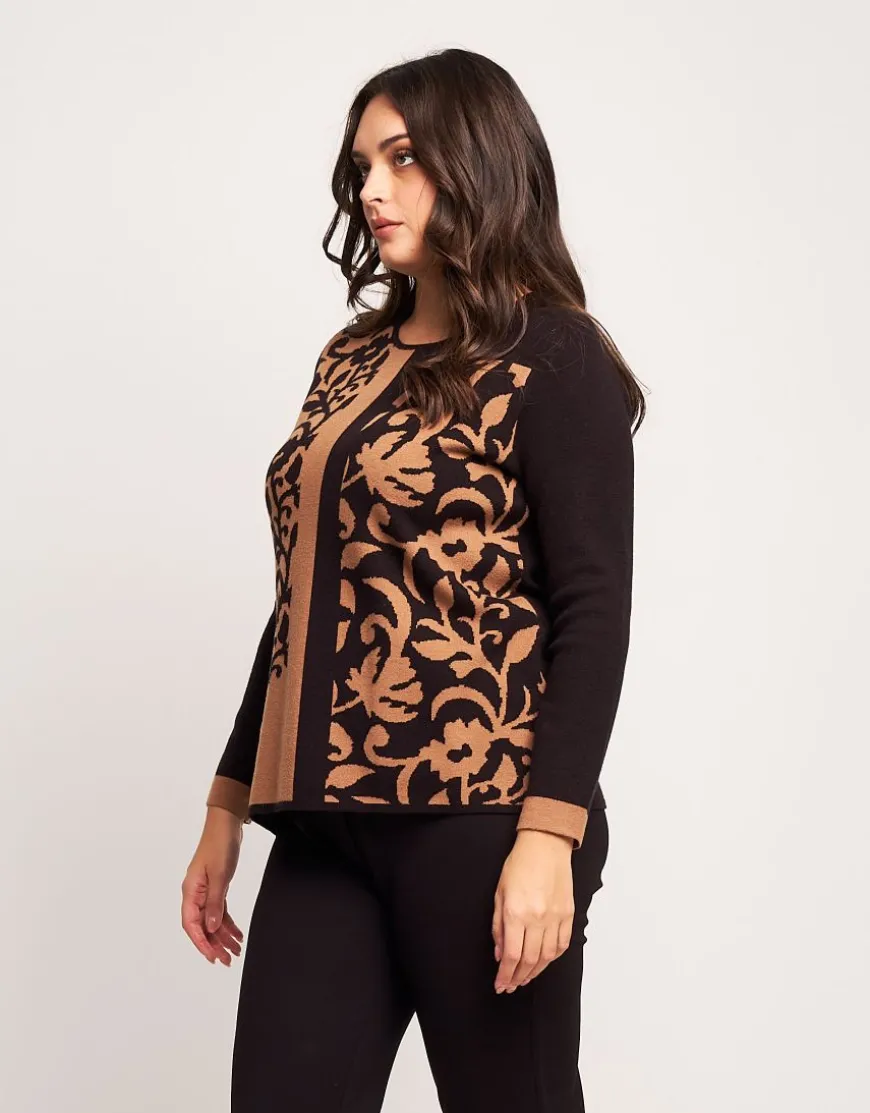 Maglia in jacquard a fiori