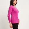 Maglia in lurex a coste
