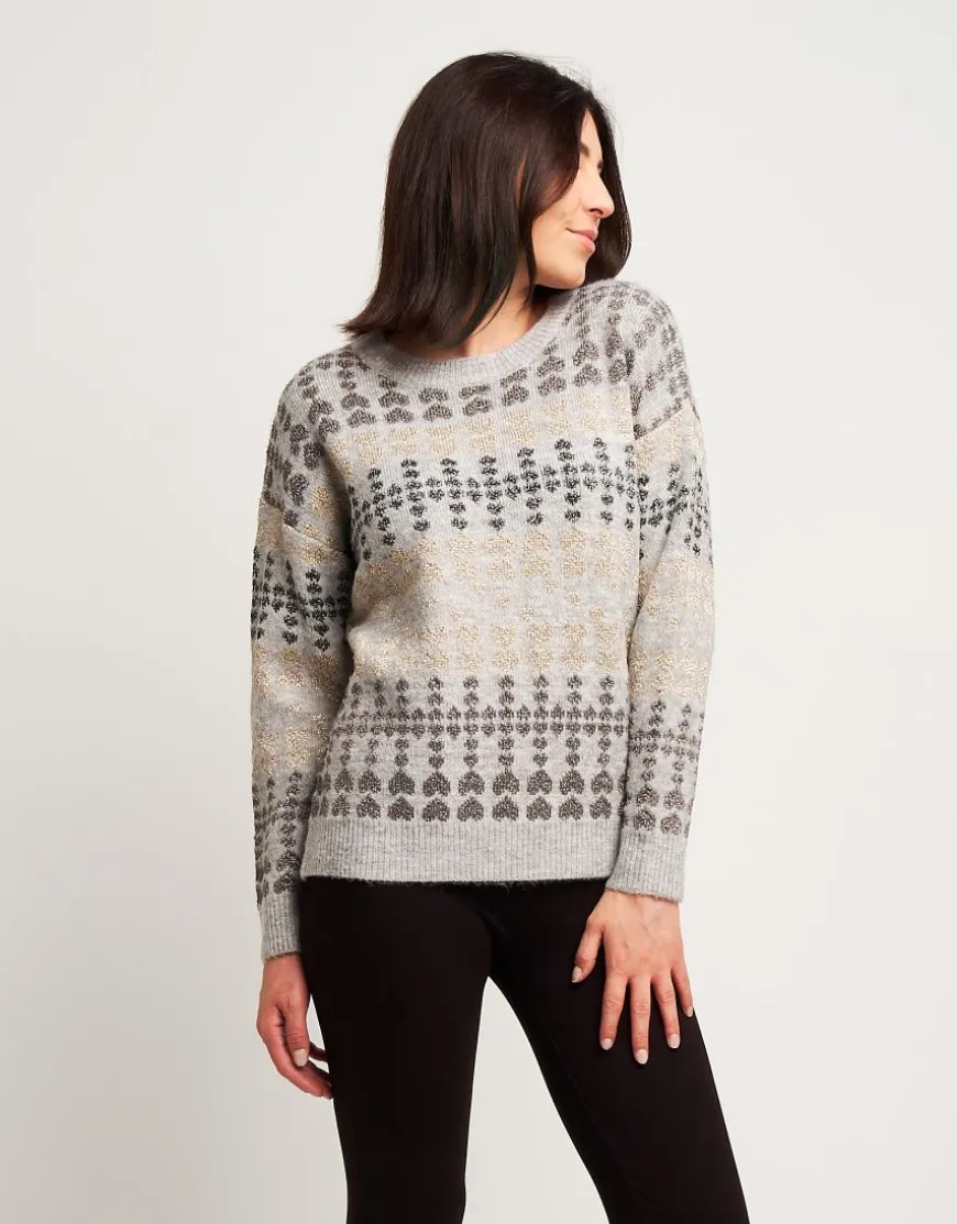 Maglia in lurex con motivo
