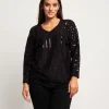 Maglia in lurex con paillettes