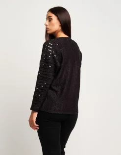 Maglia in lurex con paillettes