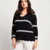 Maglia in maglia battuta con cappe