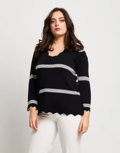 Maglia in maglia battuta con cappe