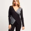 Maglia incrociata con strass