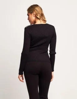 Maglia incrociata con strass