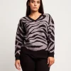 Maglia jacquard animalier