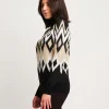 Maglia jacquard con disegno geometrico