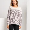 Maglia jacquard con fantasia militare