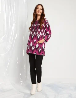 Maglia jacquard con tasche