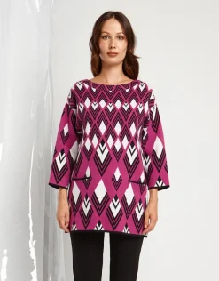 Maglia jacquard con tasche