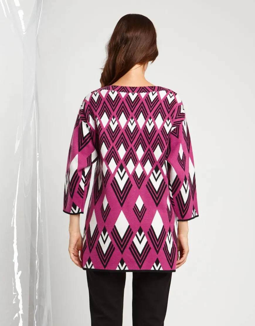 Maglia jacquard con tasche