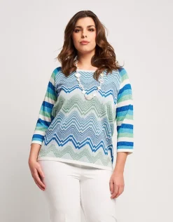 Maglia jacquard geometrica