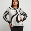 Maglia jacquard tre colori