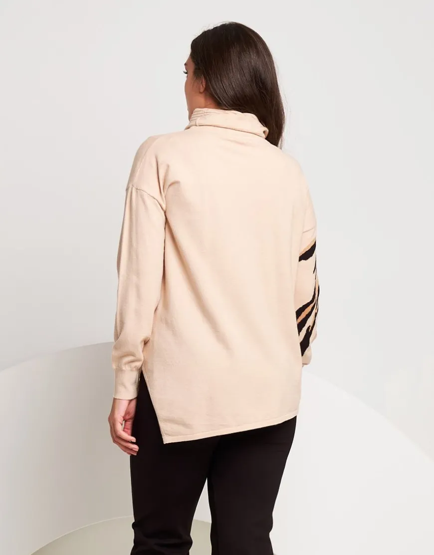 Maglia lunga con dettaglio animalier
