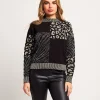Maglia patchwork animalier