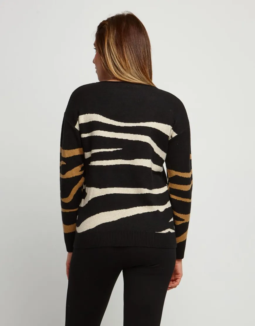 Maglione jacquard animalier