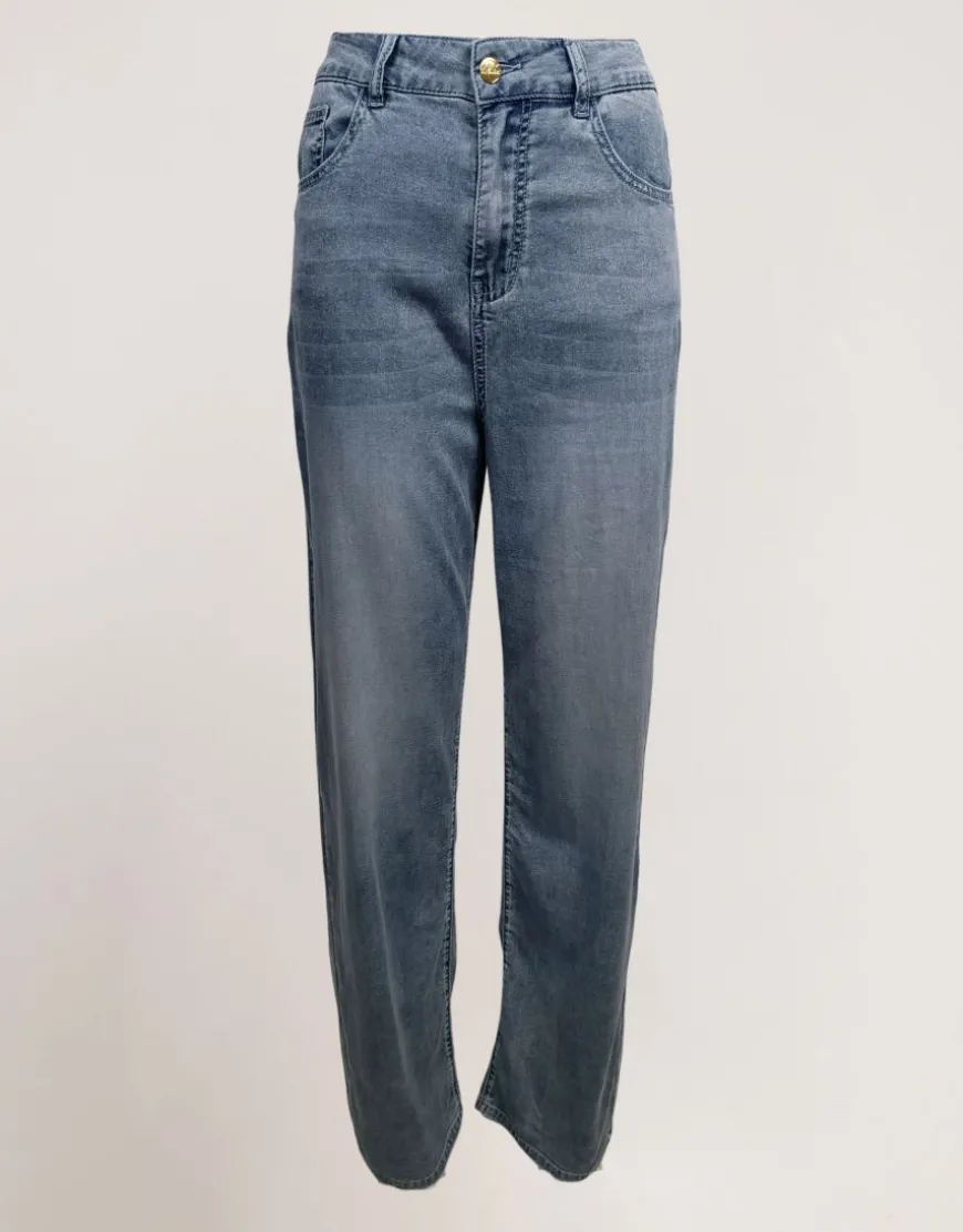 Pantalone 5 tasche in jeans leggero