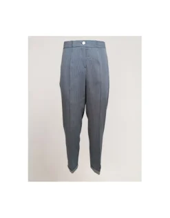 Pantalone a righe con elastico e zip