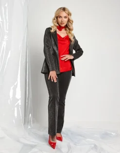 Pantalone a zampa con elastico