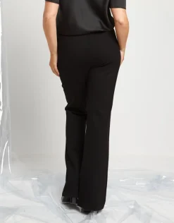 Pantalone a zampa con spacco e catena
