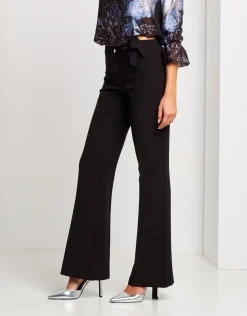 Pantalone a zampetta con elastico e zip